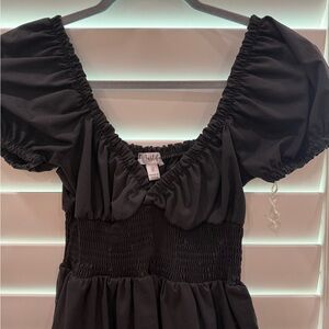 Black Puff Sleeve Dress